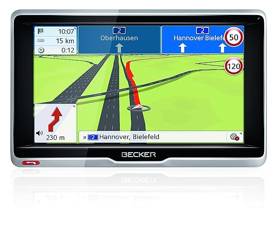 Becker professional.6 LMU Navigationsgerät (15,8 cm (6,2 Zoll) kapazitives Echtglasdisplay, 47 Länder, WiFi, Bluetooth, Sprac