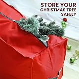 Vinsani 7ft/9ft Christmas Tree Storage Bag Waterproof Dustproof 124x30x50cm Red view 6