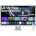 LG 32SR50F-G MyView Smart Monitor 32-Inch FHD (1920x1080) IPS Display, webOS 23, HDR 10, x2 Built-in Speakers, AirPlay 2, Screen Share, Bluetooth, ThinQ App, Remote Control, Green