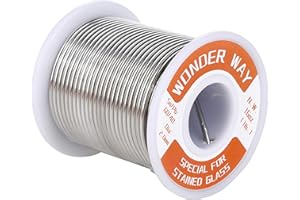 Sn60/Pb40 Tin Lead Solder Wire for Stained Glass 2.0mm Dia No Flux Welding Soldering Tin by Wonderway (16oz)