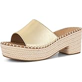 North Oak Women's Espadrilles Platform Sandals Wedges Slides Sandals Open Toe Fashion Summer Outdoor Beach Sandals