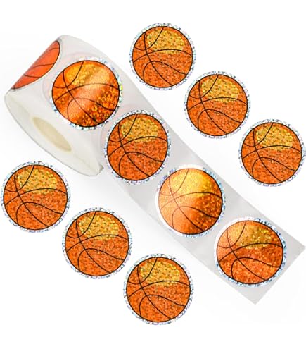 Darice FLT-1019 Felties Filzaufkleber Basketball – 52 Stück, Perfekt Für Bastelprojekte & Dekoration