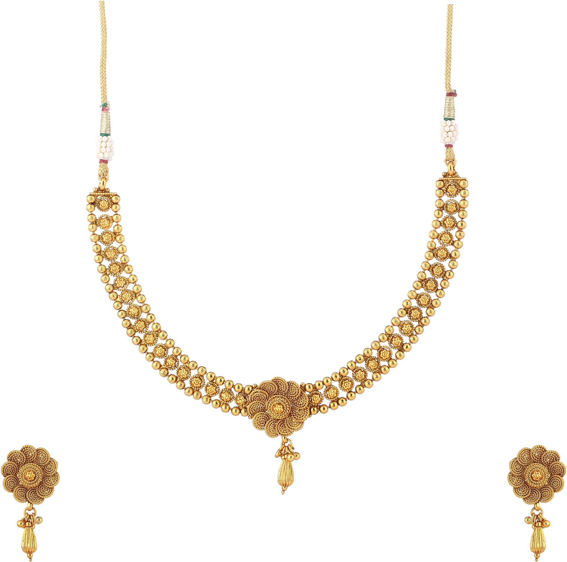 Cyan Eyeful Ethnic Jewellery Set for Women