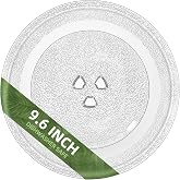 Smallest 9.6 Inch Microwave Plate Replacement Compatible With Panasonic Microwave Glass Plate F06016D00XN, 9.6" Microwave Plate Replacement for Nostalgia 0.7 cu.ft. 700W small retro microwaves