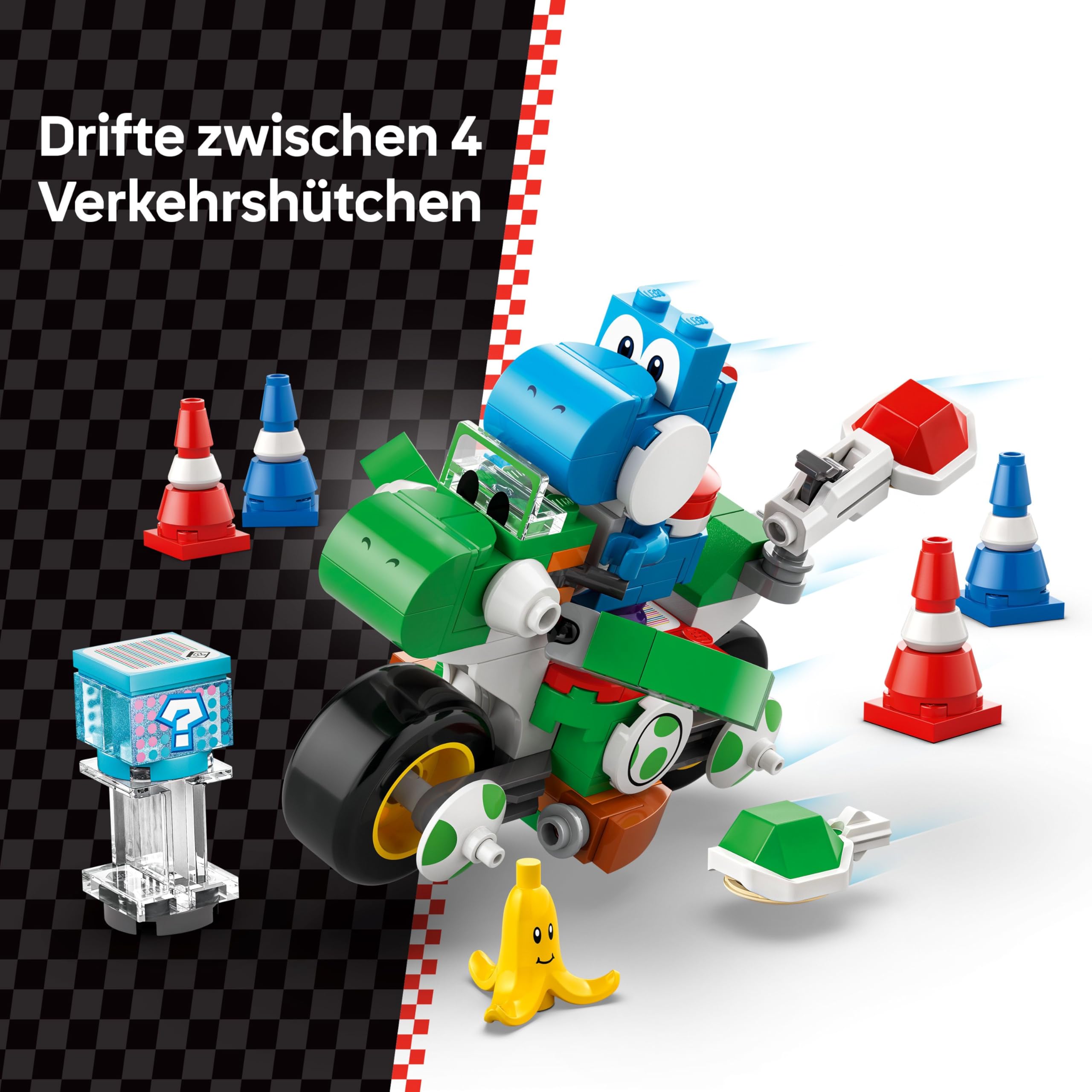 LEGO Super Mario: Mario Kart – Yoshi-Bike, Nintendo Abenteuer-Set zum Sammeln, Geschenk für Kinder, Jungen, Mädchen und Gamer ab 7 Jahren, Sammlerstück mit Yoshi Figur 72031 3