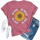 TUPOSU Womens Be Kind Shirts Kindness T-Shirts Inspirational Teacher Tee Tops