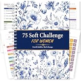 75 Soft Challenge Journal for Women | Daily Habit Tracker A5 Spiral 75-Day Habit Tracker Planner