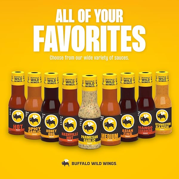 BUFFALO WILD WINGS PARMESAN GARLIC SAUCE, 12 FL. OZ., PERFECT DIPPING SAUCE, CHICKEN MARINADE, CHICKEN PARMESAN TOPPING AND WING SEASONING, MADE WITH ITALIAN HERBS