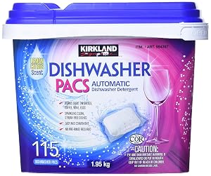 Kirkland Signature Easy to Use, Streak Free Premium Dishwasher Pacs, Automatic Dishwasher Detergent