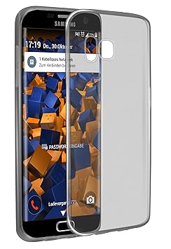 mumbi UltraSlim Hülle für Samsung Galaxy S7 Edge Schutzhülle schwarz transparent (Ultra Slim - 0.8 mm)