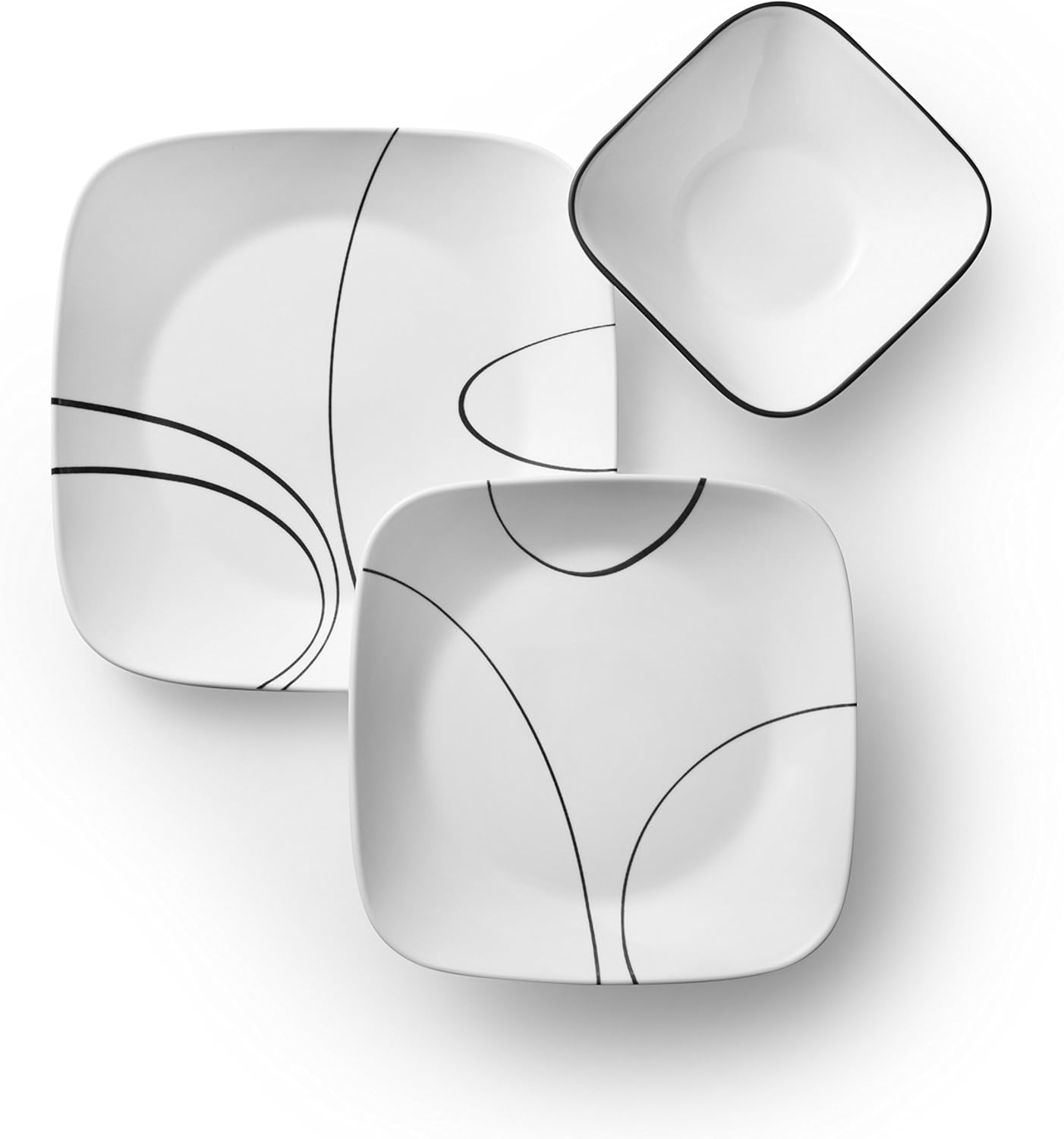  | Corelle Square Simple Lines 10-1/2-Inch Plate Set (6-Piece): Corelle Simple Lines Dishes: Dinnerware Sets
