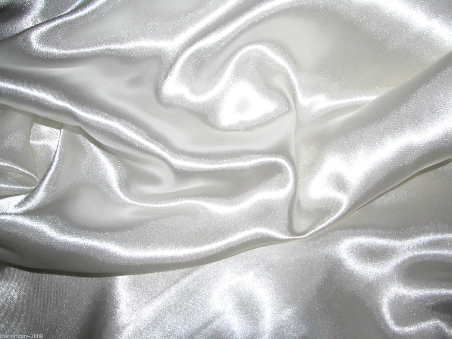 White Satin Silky Fabric Plain Dress And Craft Material 150cm Wide £2