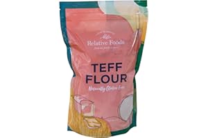 Relative Foods Teff Flour Ivory Brown – 2 lb | Naturally Gluten Free, Non-GMO, Vegan | USA Grown | Premium Ancient Grain Flour for Baking and Cooking