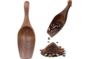 Large Wooden Coffee Scoop Shovel for Ground Coffee Tea Sugar Wooden Measuring Spoons Multipurpose Big Scoops for Canisters Ja