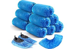 Occewoker Shoe Covers Disposable, 200 Pcs Shoe Covers Non Slip, Durable Shoe Protectors Covers for Indoor Floor Carpet, Const