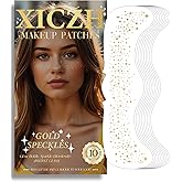 XICZH Face Glitter, Gold Temporary Face Tattoos Stickers, Body Face Glitter for Women Girls, Country Concerts Singer Festival Rave Accessories (Gold - 10 pcs)