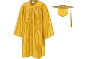 SAMDEEMI Unisex Shiny Kindergarten Graduation Gown Cap Set with 2025 Tassel, for Preschool Toddler Children