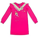 Disney Zombies Seabrook High Girls French Terry Ruffle Long Sleeve Sweater Dress