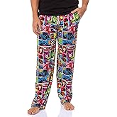 Marvel Comics Men's Onomatopoeia Character Grid Adult Sleep Lounge Pajama Pants (Marvel Comic Strip, X-Large)