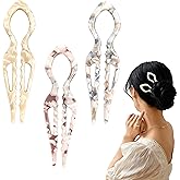 3PCS Prestige Hair Pin,Lialys Hair Pin Elegant French Hair Accessories for Women - Double-Notch Locking Mechanism Anti-Loosening, Suitable for Thin, Thick and All Hair Types