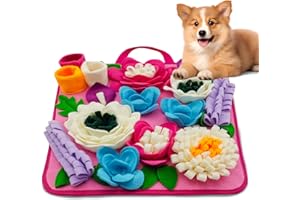 Tesitehi Snuffle Mat for Dogs Sniffing Feeding Mat for Small and Medium Breed Dogs and Cats Non-Slip/Portable/Durable Interactive Puzzle Pet Puppies Toys Encourages Natural Foraging Skills