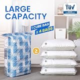 TAILI Extra Large Vacuum Storage Bags Cube 4 Jumbo Reusable view 2