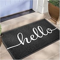 EARTHALL Upgraded Door Mat Outdoor Indoor Hello Doormat, 30"x17.5", Durable Floor Mat Non Slip Rug Ultra Absorb Mud Easy Clea