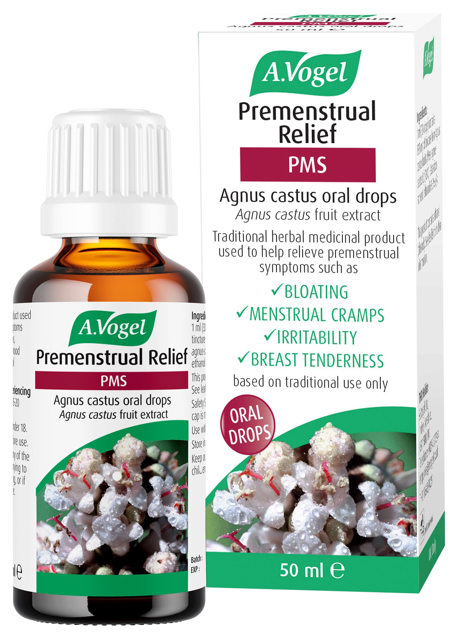 A.Vogel Premenstrual Relief | Agnus castus Oral Drops | Relieves Premenstrual Symptoms | Menstrual Cramps, Bloating & Mood Swings