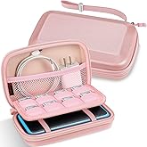 Fintie Carrying Case for Nintendo New 2DS XL LL/New 3DS / 2DS / 3DS XL LL, Protective Hard Shell Portable Travel Cover Pouch with Game Card Slots & Inner Pocket, Rose Gold