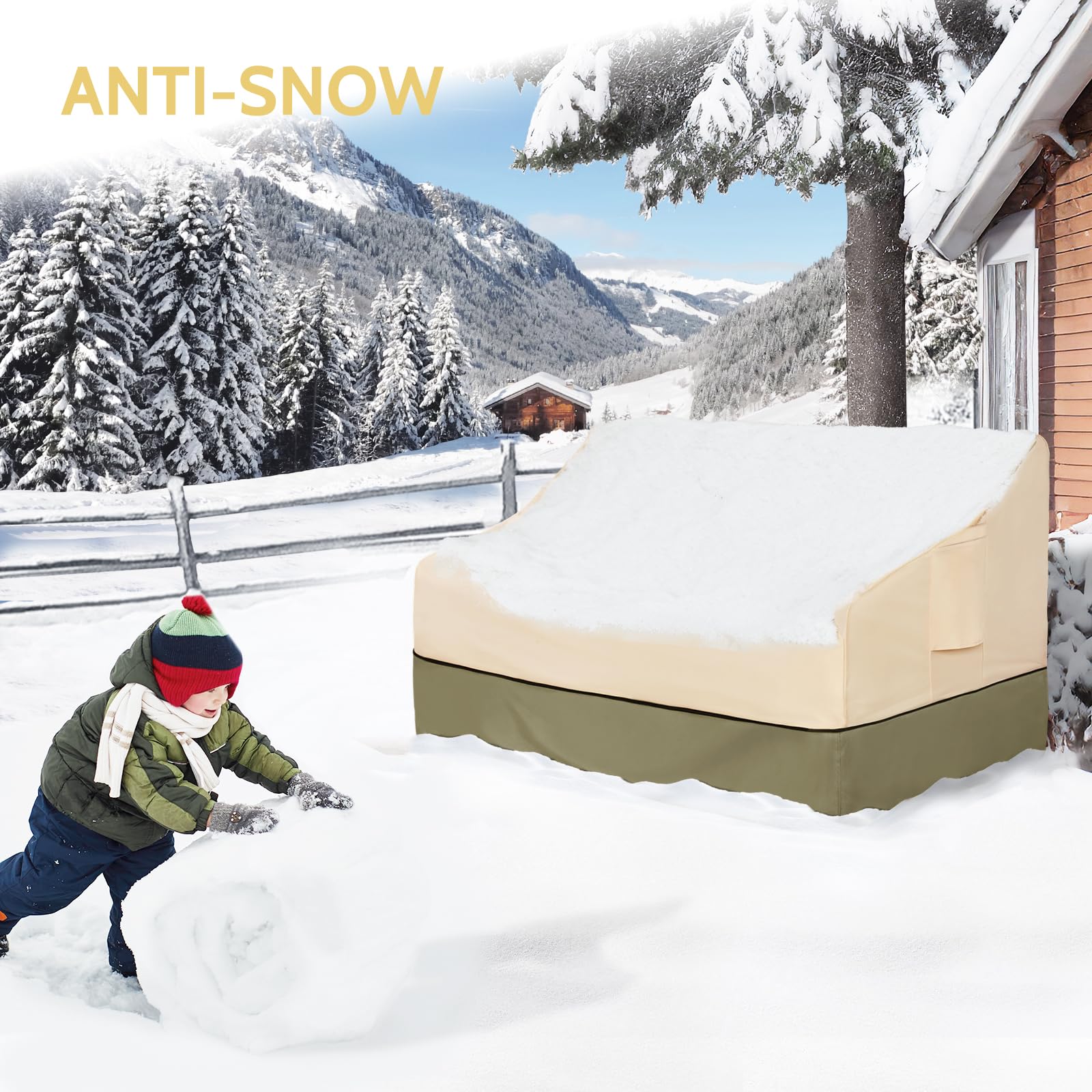 COSFLY Patio Furniture Covers Waterproof, Outdoor 3-Seater Sofa Cover Heavy Duty Fits up to 79W x 38D x 35H inches