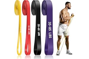 Resistance Bands for Working Out, 4-Level Pull Up Assistance Bands, Exercise Bands for Women & Men, Stretch Workout Bands for Full-Body Training, Fitness, Physical Therapy, Pull Up Bands at Home, Gym