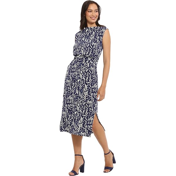 chinese dress ladies London Times Women's Dresses Printed Sleeveless Versatile Empire A-Line  Keyhole Neckline Midi Dress, Lt. Yellow/Mimosa, 2 at Amazon Women's  Clothing store main image 1