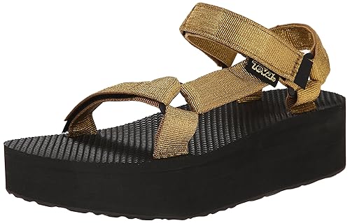 gold teva sandals
