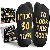HAPPYPOP Birthday Gifts Idea - 30 50 60 70 Year Old Birthday Socks for Women Man Him Her