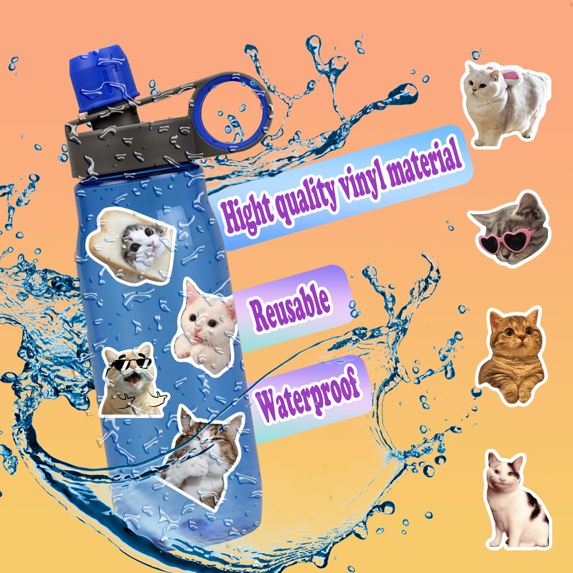 Mua 100 Pcs Cat Meme Stickers, Funny Cat Stickers, Cute Cat Stickers ...