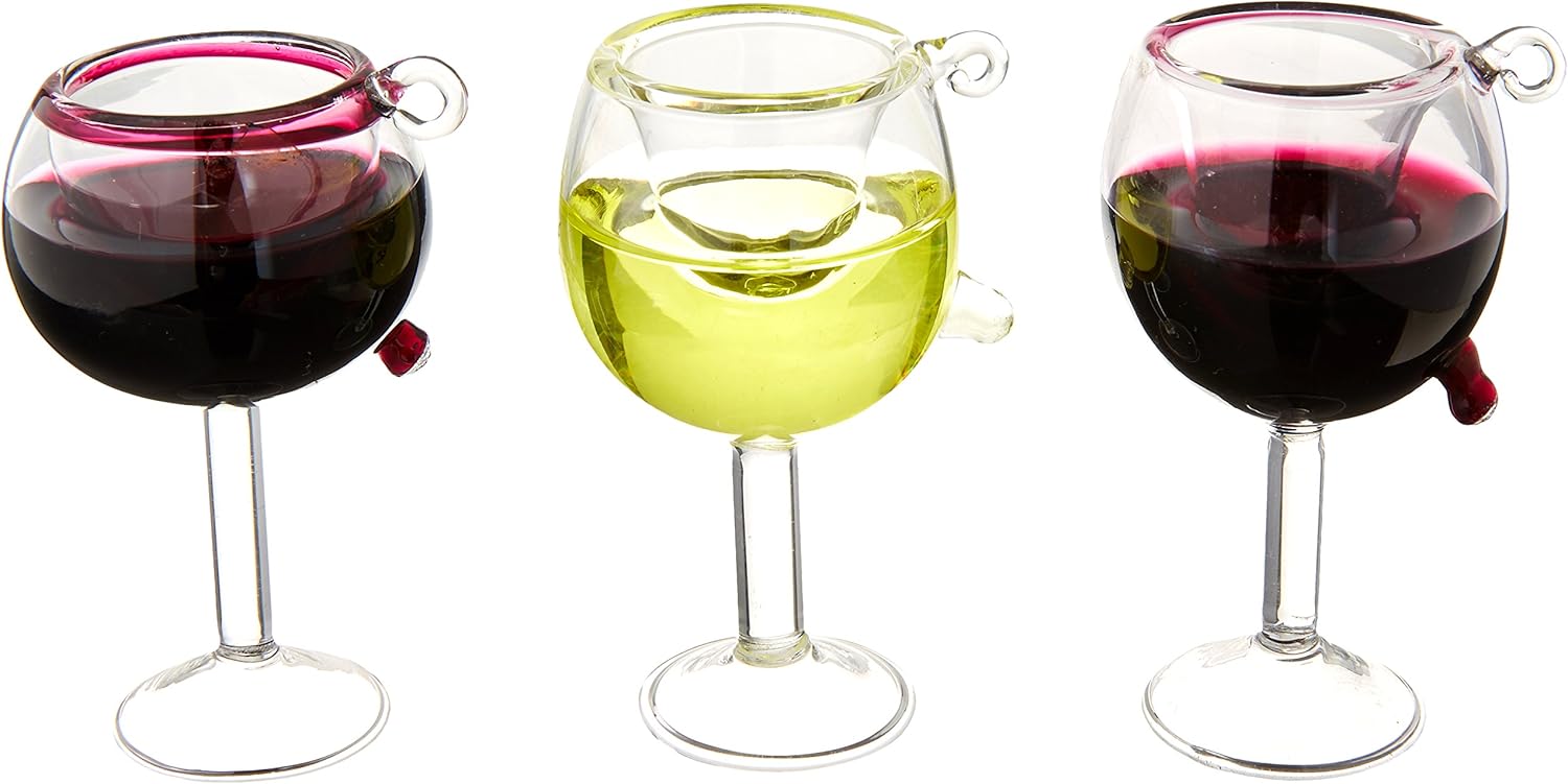 Amazon Com Kurt Adler 2 1 2 Inch 2 3 4 Inch Glass Wine Cup