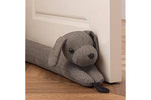 habibee 38 inch Door Draft Stopper for Bottom of Door to Avoid Noise or Cold Air, Decorative Dog Draft Blocker for Window, Cute Door Draft with Hanging Loops for Sweet Home Decor