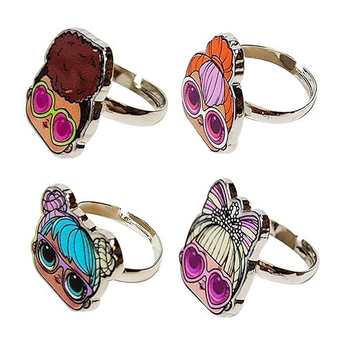 LUV HER Kids Jewelry: 4-Piece Adjustable Rings for Girls, Ring Sets with  metal charm Fashion Girls Jewelry Ages 4+ in Oman Whizz Rings