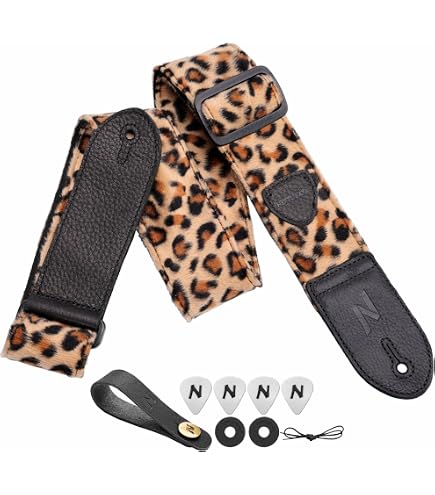 prettyneko☆ Buckle-Down Guitar Strap Maneki Neko Lucky Cats Gold Black White 2