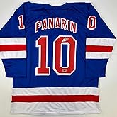 Facsimile Autographed Artemi Panarin New York Blue Reprint Laser Auto Hockey Jersey Size Men's XL