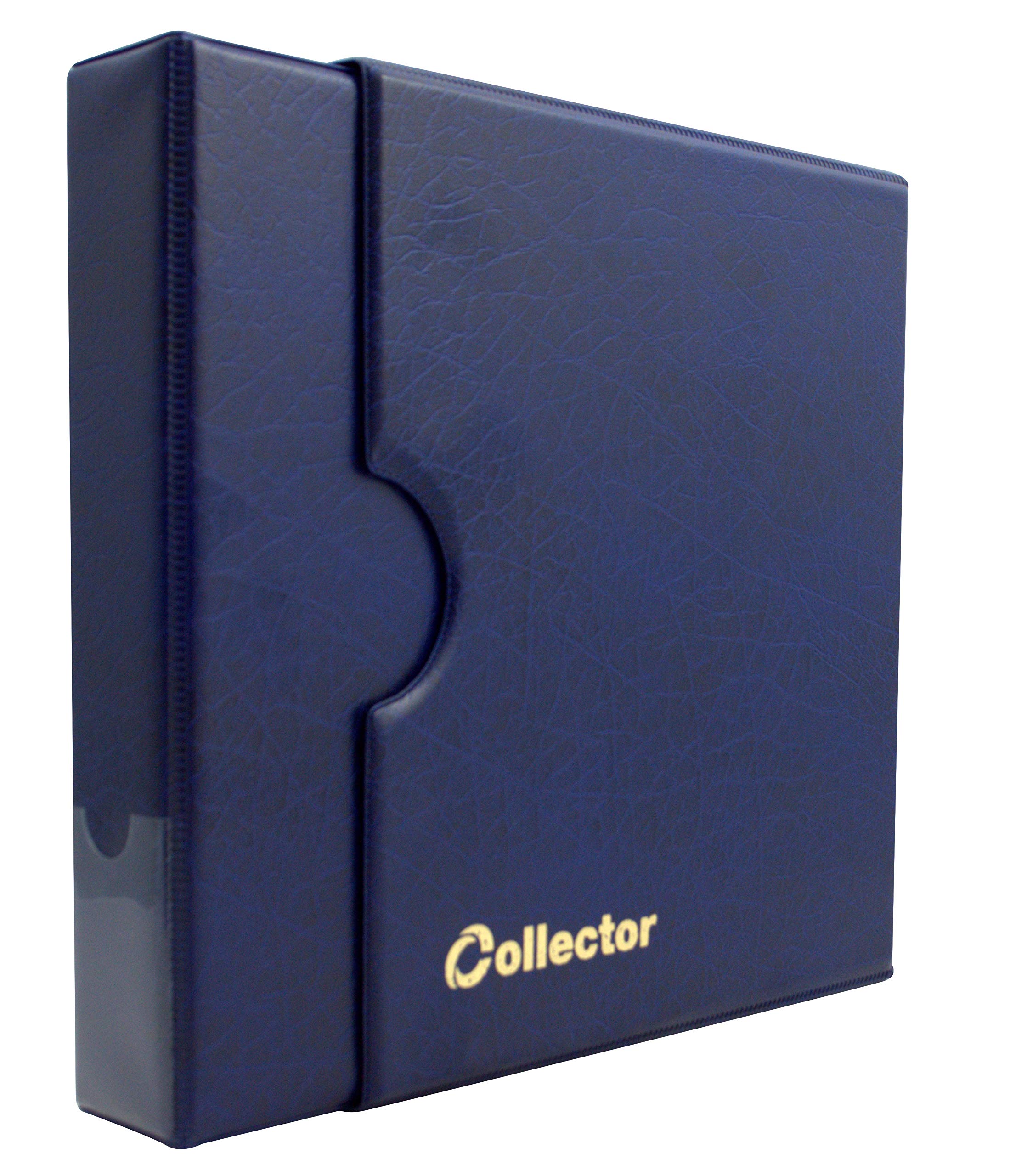 Collector Coin Album IN CASE for 221 mix sizes coins from small till large coin - with pages and red dividers + index - BLUE