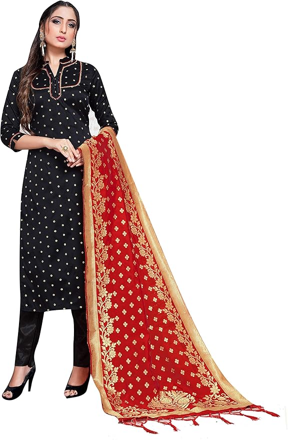 dress with silk dupatta