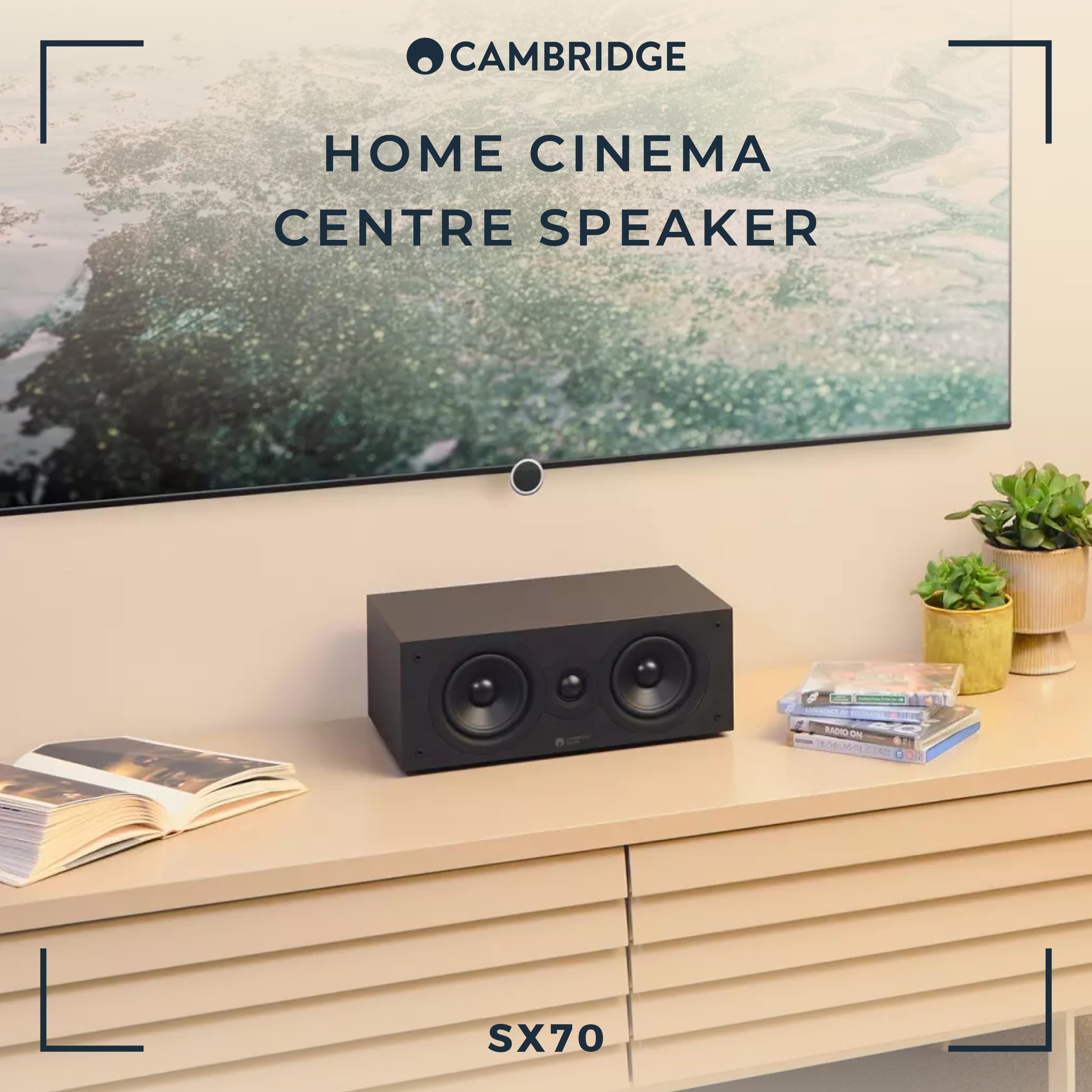Cambridge Audio SX Series SX70 Centre Speaker (Matte Black)