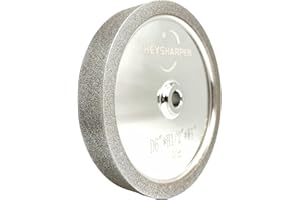 HEYSHARPEN CBN Grinding Wheel 6 inch 80 Grit,1" Wide,1/2” Arbor,for Sharpening Woodturning and HSS Tools,Suitable for All Kinds of 6-inch Bench Grinders(80 Grit)