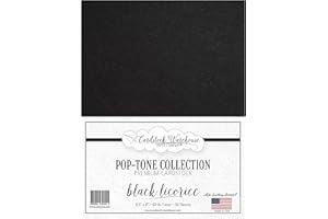CARDSTOCK WAREHOUSE PAPER COMPANY Cardstock Warehouse Pop Tone Black Licorice - 8.5 x 11" - 65 Lb. / 175 Gsm Matte Premium Cardstock Paper - 50 Sheets