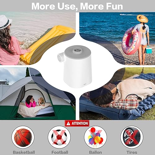 Electric Air Pump for Inflatable, 4000mAh Portable Rechargeable