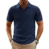 PJ PAUL JONES Mens Polo Shirts Short Sleeve Casual Collared Summer Vacation Shirts Golf Polo Shirts