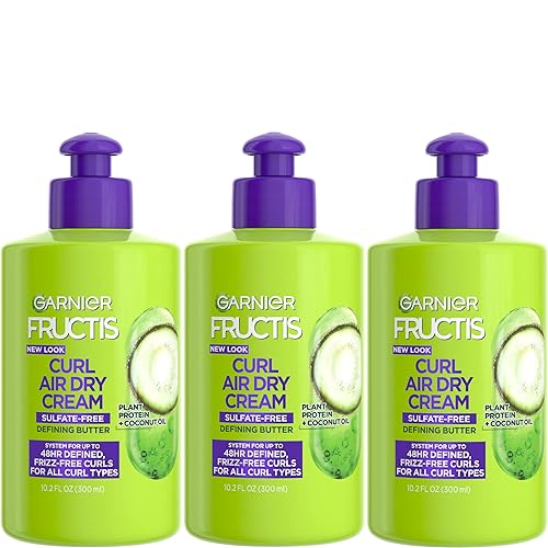 Garnier Fructis Style Curl Nourish Butter Cream Leave-In Conditioner for  Curly Hair, 10.2 Ounce Bottle, 3 Count in Saudi Arabia | Whizz Conditioner
