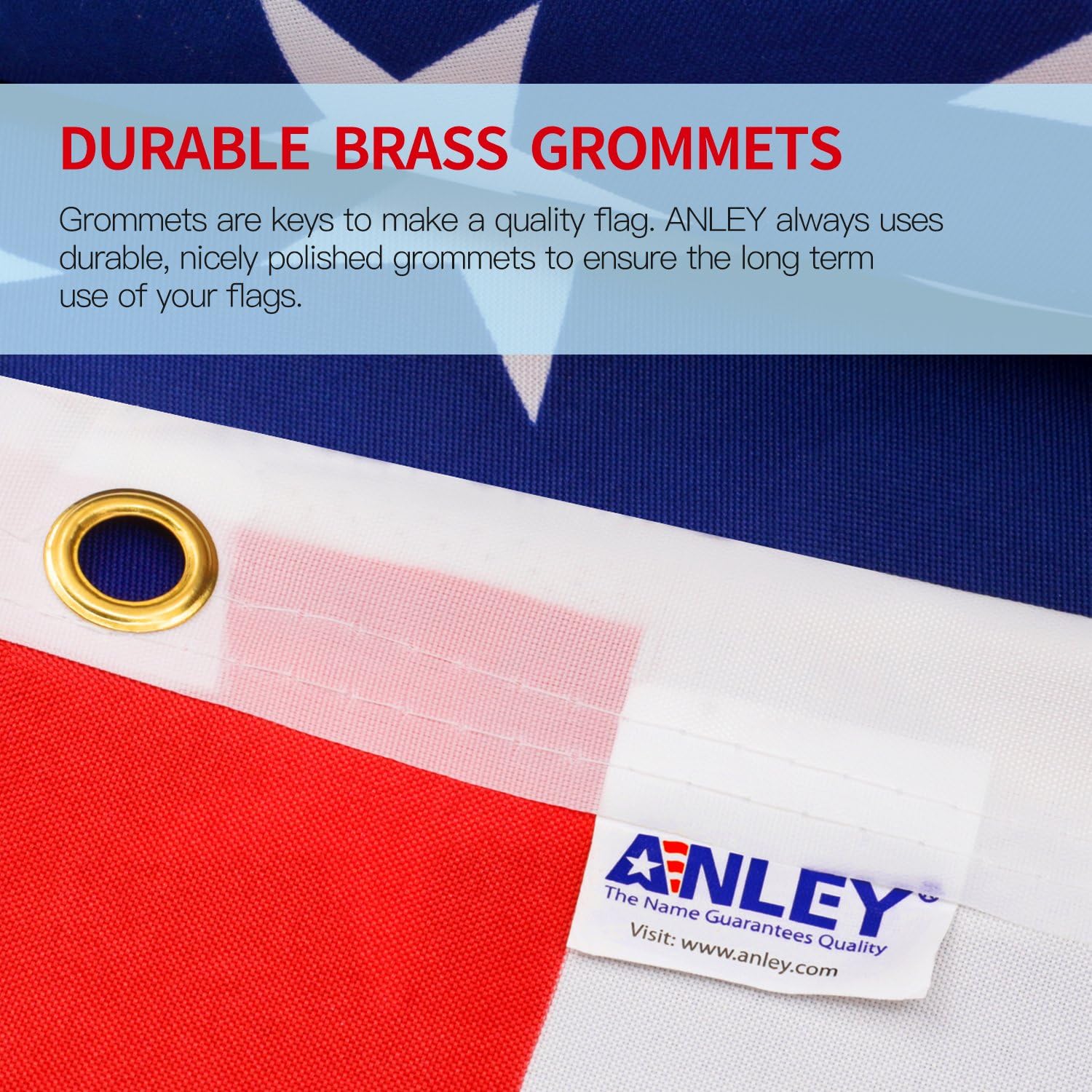 Anley Fly Breeze 3x5 Foot American US Flag - Vivid Color and UV Fade Resistant - Canvas Header and Double Stitched - USA Flags Polyester with Brass Grommets 3 X 5 Ft : Garden & Outdoor