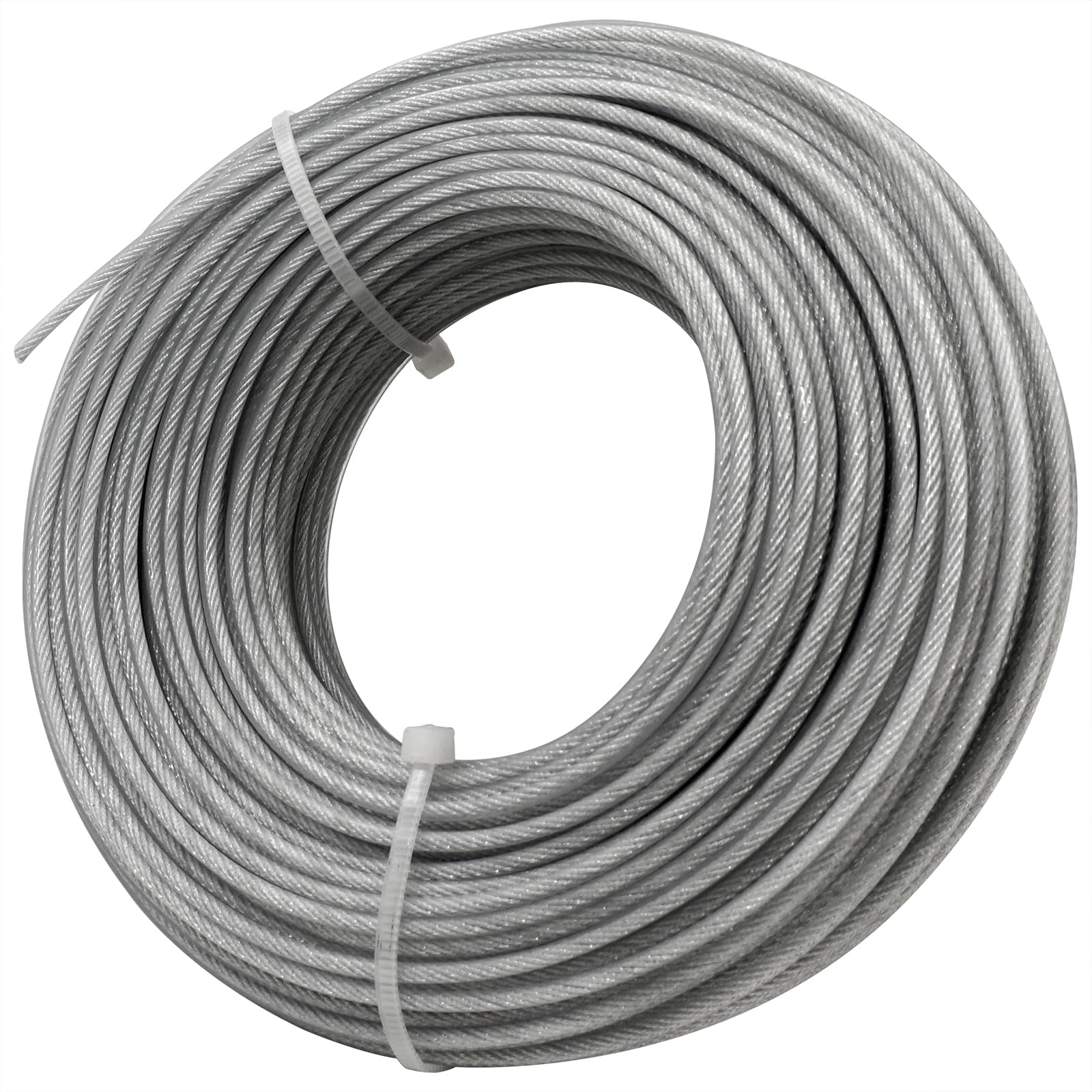 Photo 1 of Akuoly Trimmer Line Nylon Steel 0.095' 164ft/50m Round String Trimmer Spool Replacement, Steel Metal Core and Nylon Coating for Tough Weeds in Gardens and Lawns